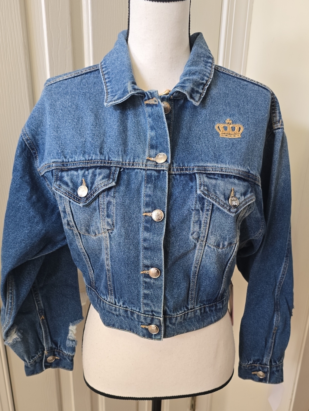 JUICY BY JUICY COUTURE SIGNATURE BRAND JUNIOR WOMEN'S JEAN JACKET SIZE MEDIUM